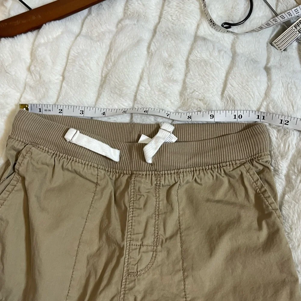 Carters Kids 7 Khaki Utility Straight Classic Simple Pants Pull On Comfy Spring
